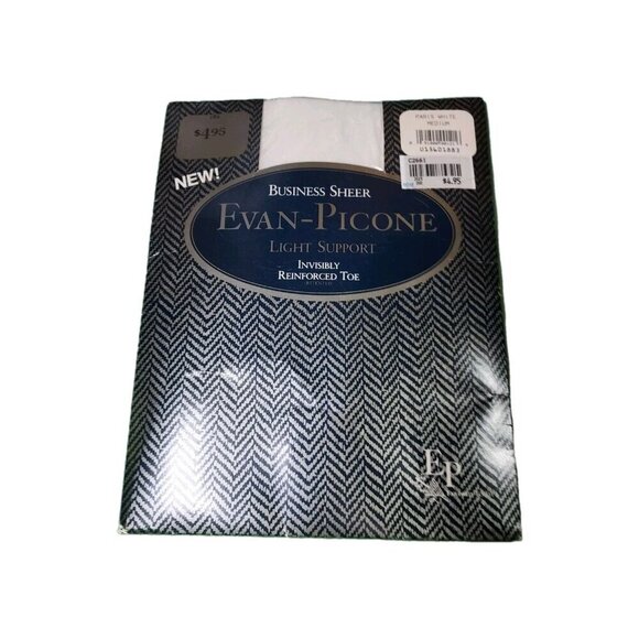 Vintage Evan Picone Business Sheer Light Support Paris White Size: Medium - Picture 1 of 7